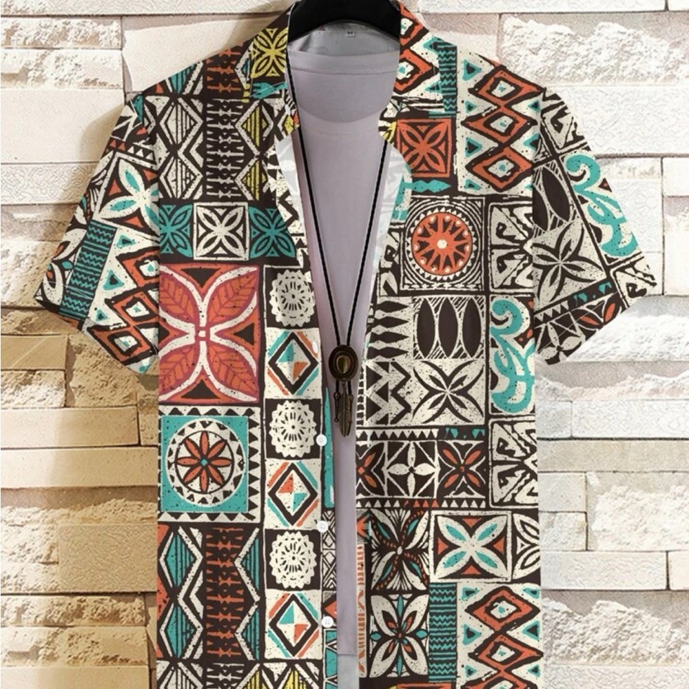 Men’s Casual Geo Print Shirt